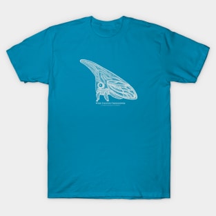 Treehopper with Common and Latin Names - cut insect design T-Shirt